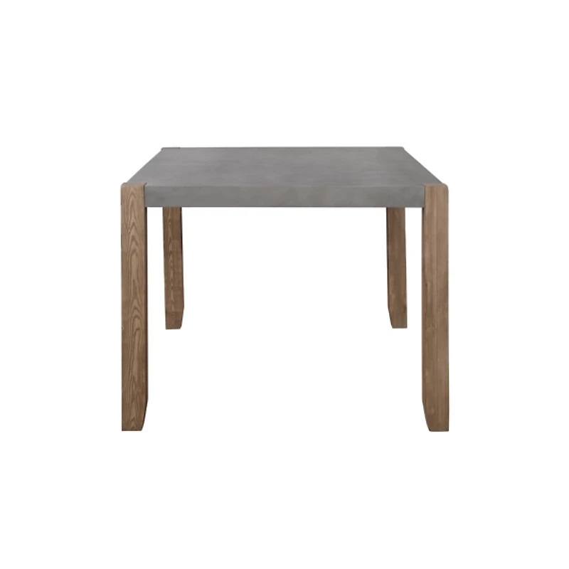Amber Wood Faux Concrete Top Dining Table