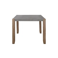 Amber Wood Faux Concrete Top Dining Table