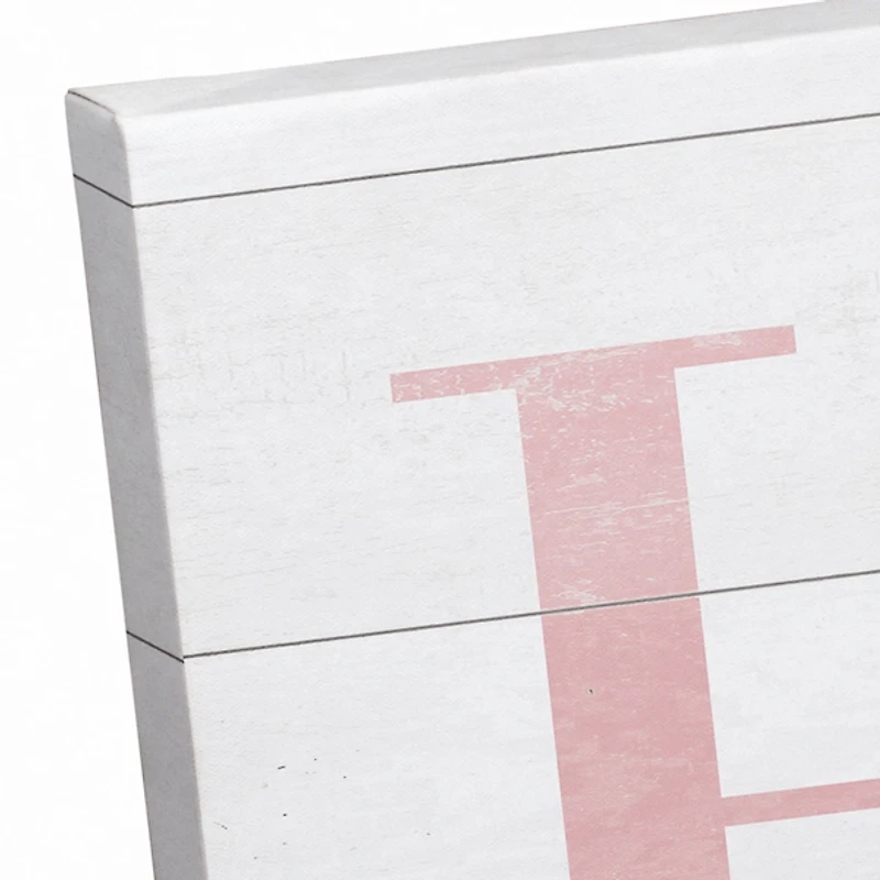 Floral Heart Home Canvas Art Print