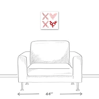 Patterned XOXO Hearts Canvas Art Print