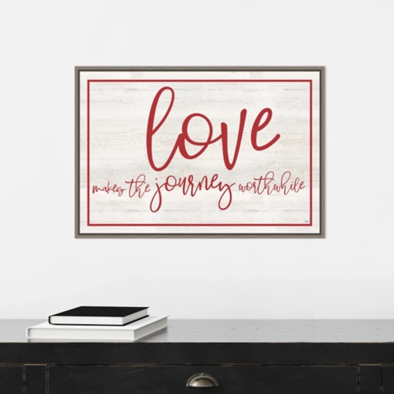 Love The Journey Valentine's Framed Wall Art