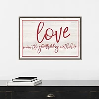 Love The Journey Valentine's Framed Wall Art