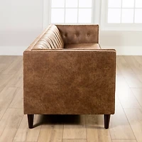 Wyatt Chester Faux Leather Formal Sofa