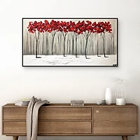Collision of Seasons Framed Canvas Art Print