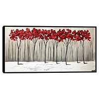 Collision of Seasons Framed Canvas Art Print