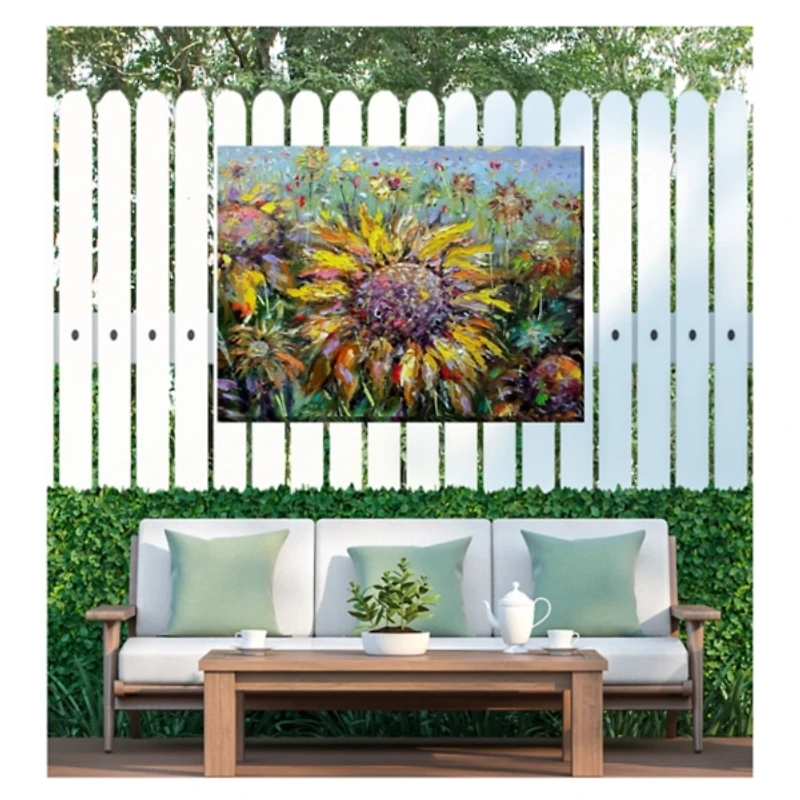 Sunflower Fields Outdoor Canvas Art Print