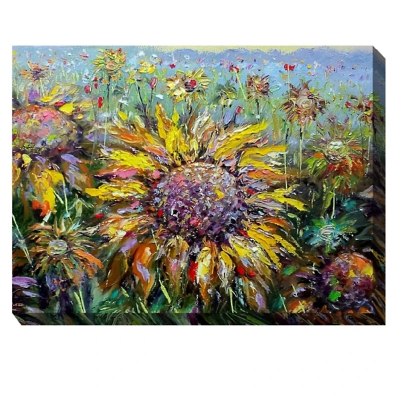 Sunflower Fields Outdoor Canvas Art Print