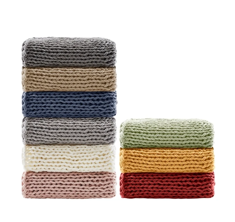 Blush Hand Made Chunky Double Knit Throw Blanket