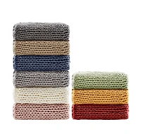 Navy Hand Made Chunky Double Knit Throw Blanket