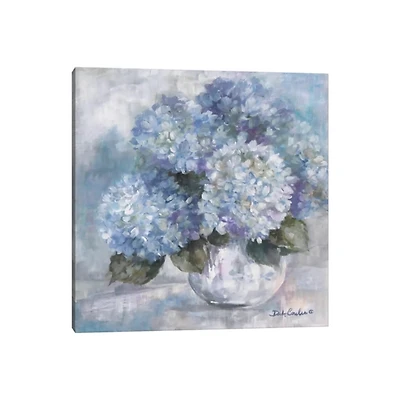 Hydrangea Blues Giclee Canvas Art Print, 12x12