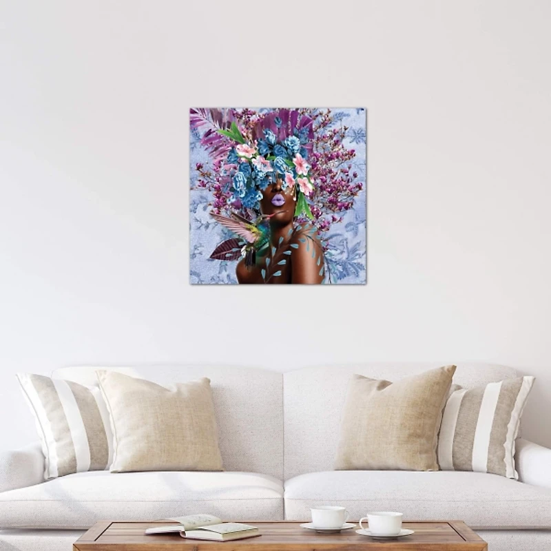 Woman in Bloom Purplicious Giclee Canvas Art Print