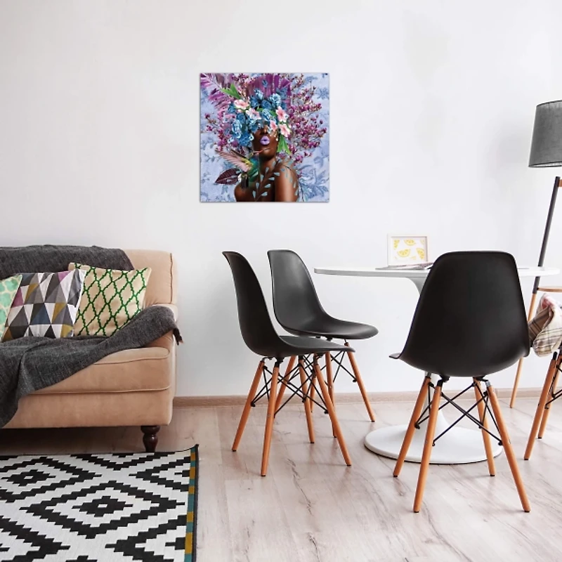 Woman in Bloom Purplicious Giclee Canvas Art Print