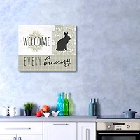 Welcome Every Bunny Canvas Art Print