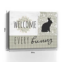 Welcome Every Bunny Canvas Art Print