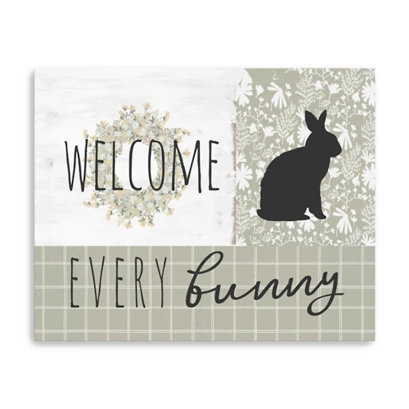 Welcome Every Bunny Canvas Art Print