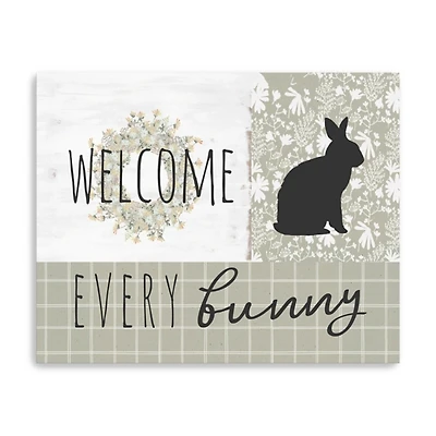Welcome Every Bunny Canvas Art Print