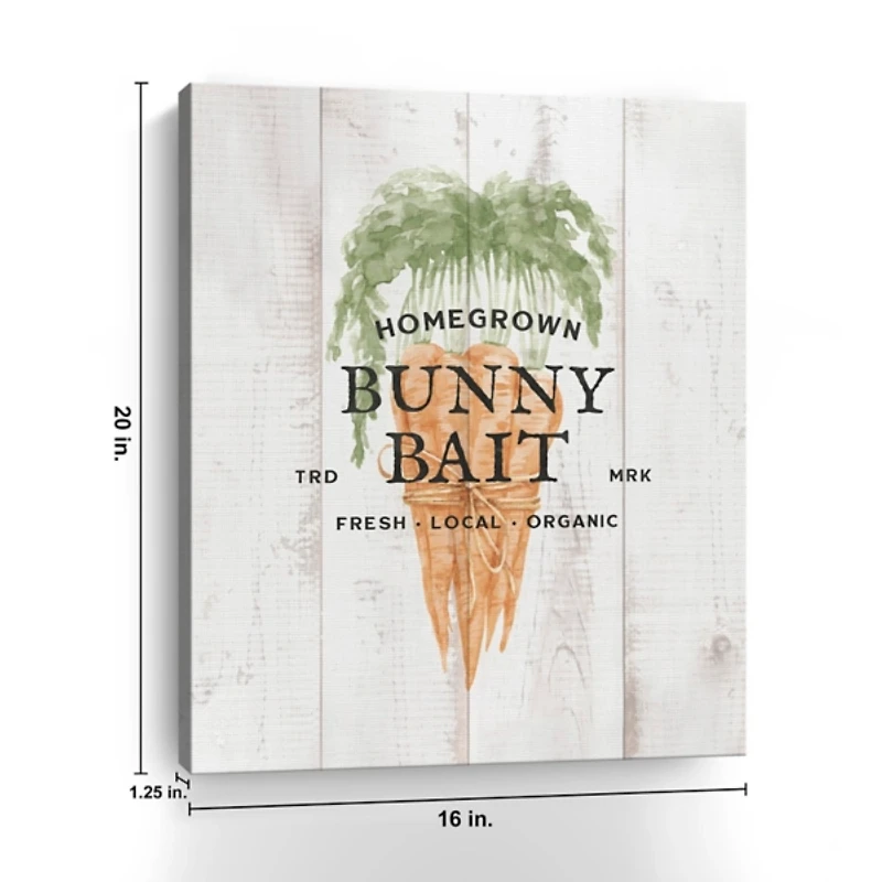 Bunny Bait Carrot Canvas Art Print