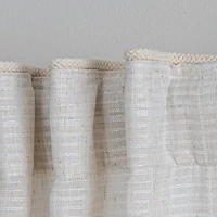 Cream Solid Pleated Single Curtain Panel, 84 in.