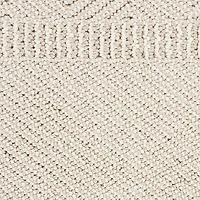 Ivory Chevron Diamond Tasseled Area Rug, 7x10