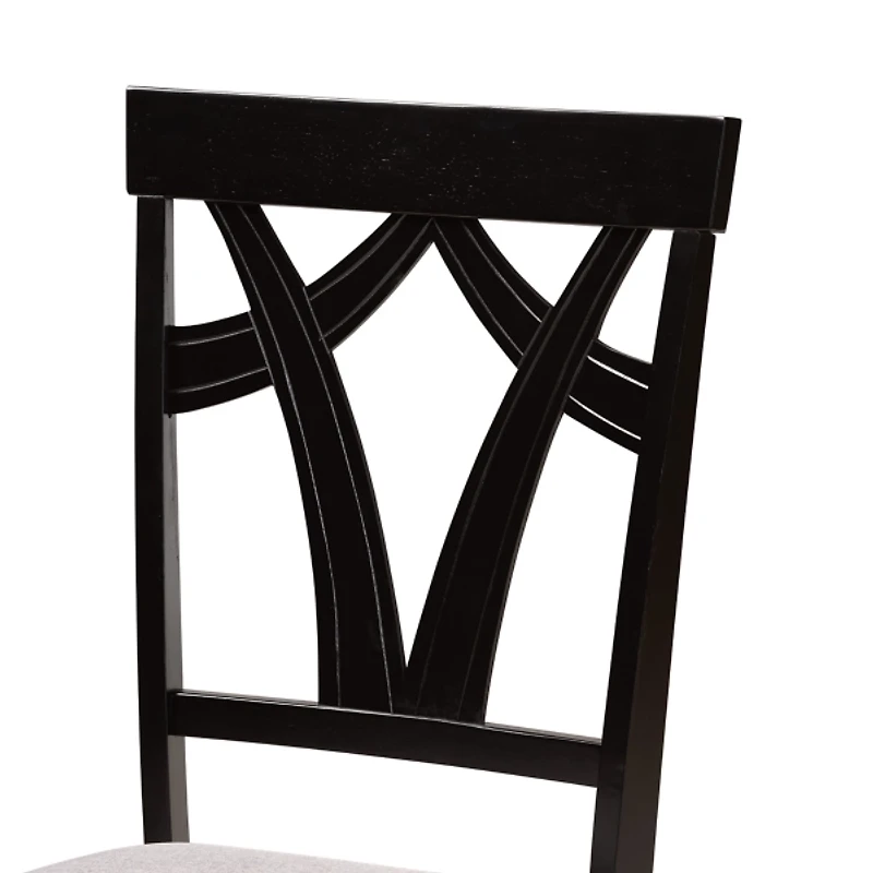 Dark Wooden Interlocked Base 5-pc. Dining Set