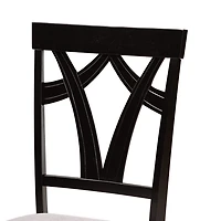 Dark Wooden Interlocked Base 5-pc. Dining Set