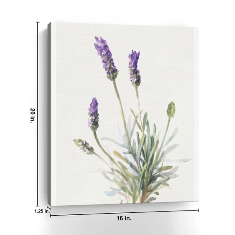 Floursack Lavender III Linen Canvas Art Print