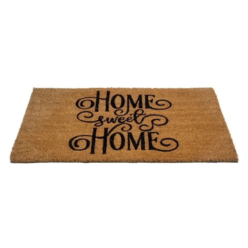 Flourish Script Home Sweet Home Coir Doormat