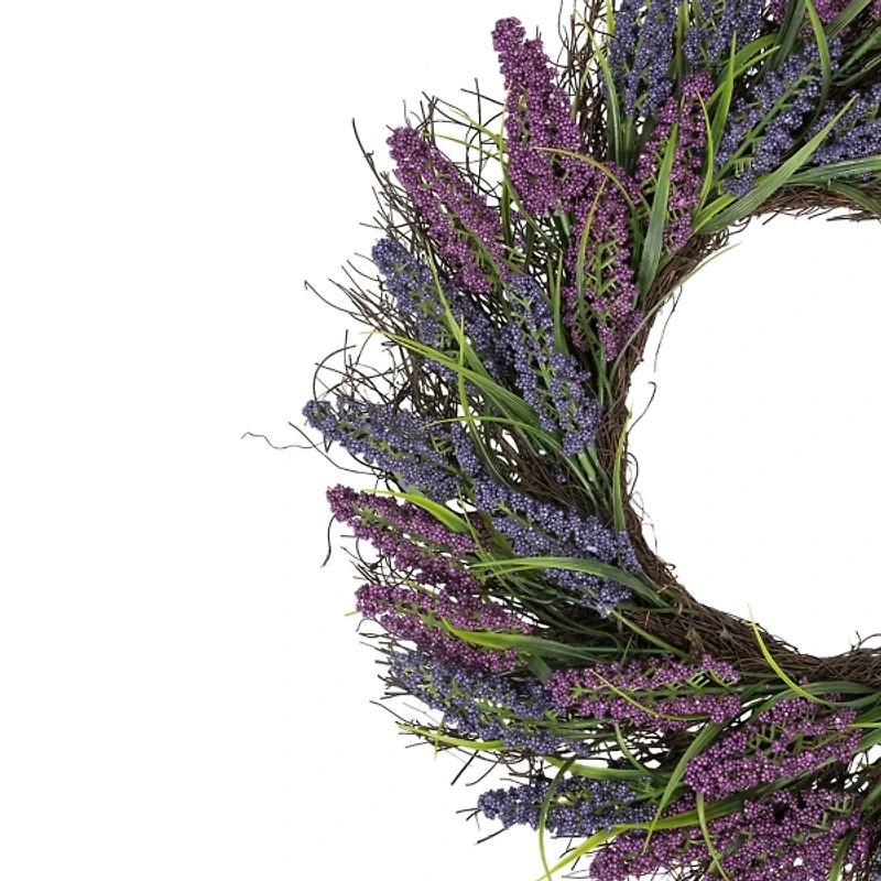 Lavender Leaf Spiral Wreath