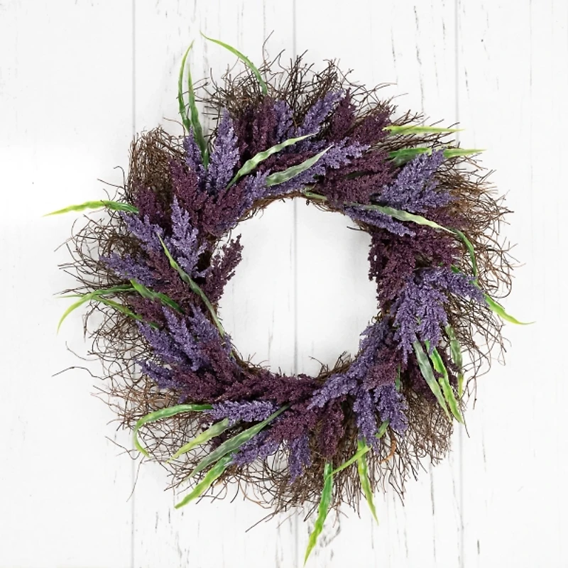 Lavender Leaf Spiral Wreath