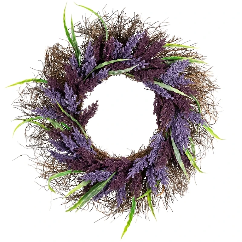 Lavender Leaf Spiral Wreath