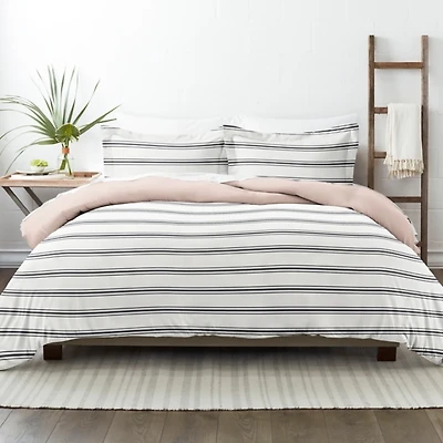 Rose Pink Echo Stripe 2-pc. Twin Duvet Cover Set