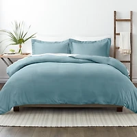 Ocean Blue Solid 3-pc. King Duvet Cover Set