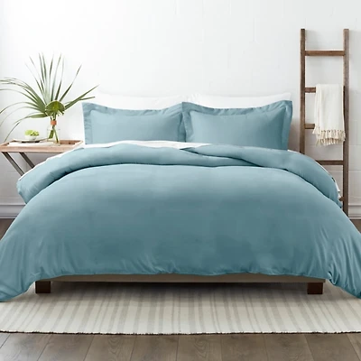 Ocean Blue Solid 3-pc. Twin Duvet Cover Set