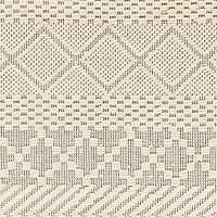 Cream Diamond Tassel Wool Area Rug, 8x10