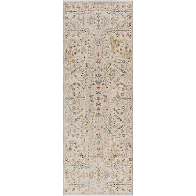 Reine Cream Abstract Medallion Runner, 2x7