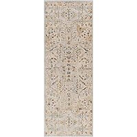 Reine Cream Abstract Medallion Runner, 2x7