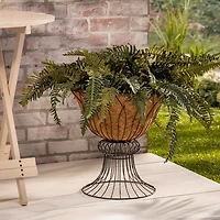 Wire Hourglass Planter with Coco Mat Liner