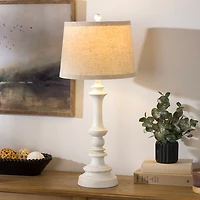 Ivory Savannah Spindle Table Lamp