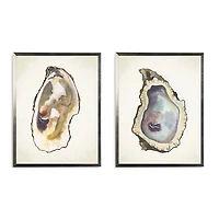 Oyster Shells Framed Art Prints, Set of 2