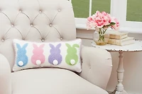 Pastel Bunny Tail Lumbar Pillow