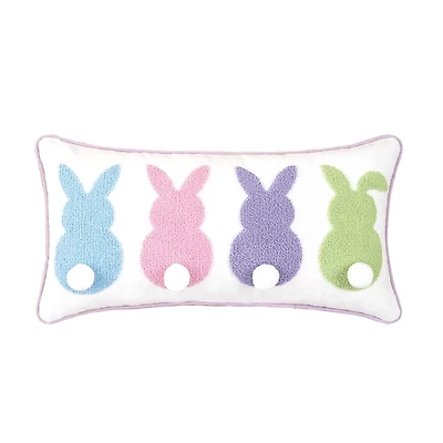 Pastel Bunny Tail Lumbar Pillow
