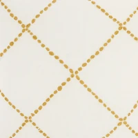 Mustard Stitched Lattice Throw Pillow