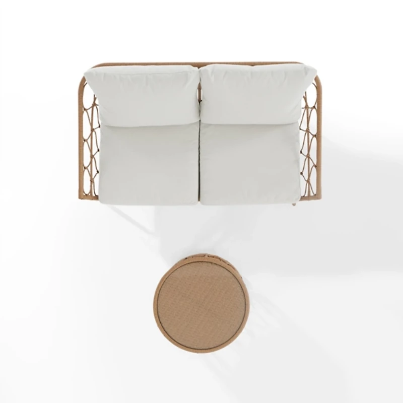 Woven Loop Rattan 2-pc. Outdoor Loveseat Set