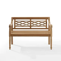 Lattice Teakwood Slatted Outdoor Bench