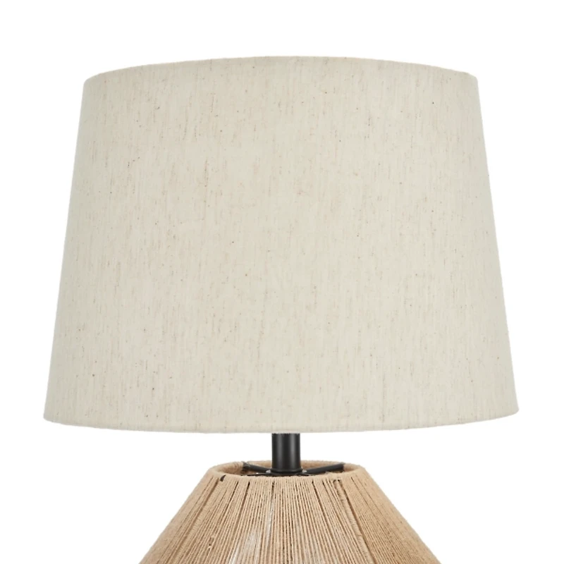 Natural Woven Jute Urn Table Lamp