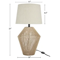 Natural Woven Jute Urn Table Lamp