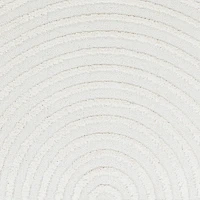 Ivory Geometric Lines Tassel Area Rug, 6x9