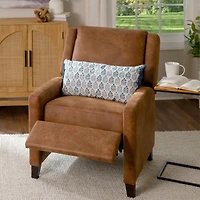 Brown Wyatt Faux Leather Recliner