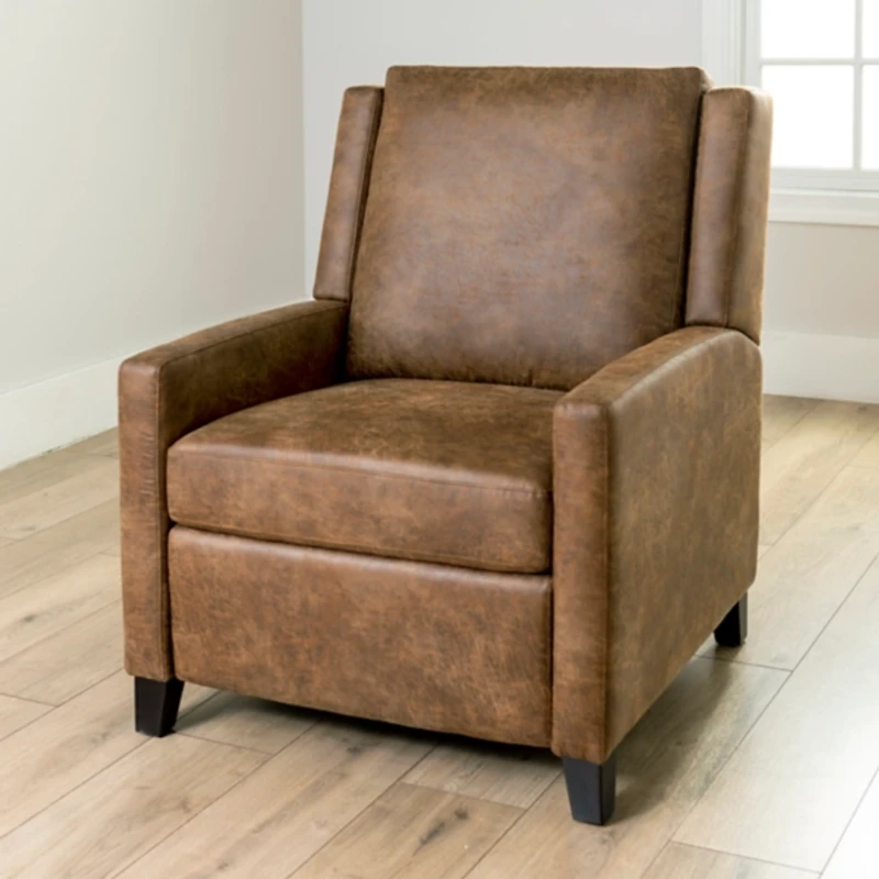 Brown Wyatt Faux Leather Recliner
