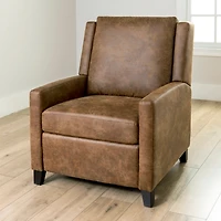 Brown Wyatt Faux Leather Recliner